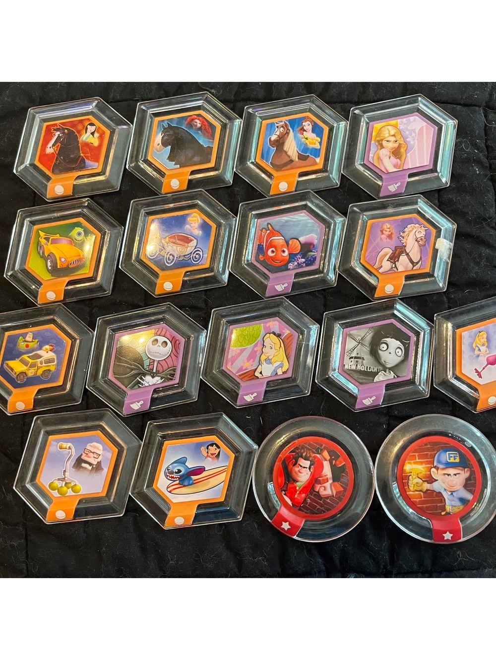 Disney Infinity 1.0 Originals Power Disc Lot of 17 Ralph Stitch Marlin Princess